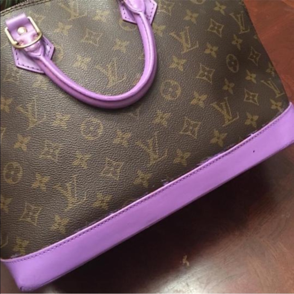Louis Vuitton Vintage Alma Satchel Custom Violet - Picture 3 of 6